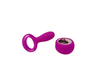 Двойное эрекционное виброкольцо с пультом ДУ, фиолетовое