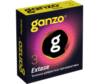 Презервативы Ganzo, Extase с точками ребристые 3 шт.
