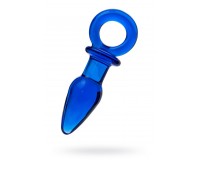 Анальная втулка Sexus Glass, стекло, синяя Анальная втулка Sexus Glass, стекло, синяя