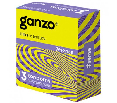 Презервативы Ganzo, Sense тонкие 3 шт.